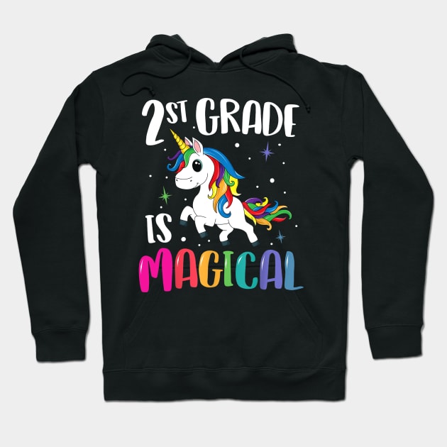 2nd Grade Is Magical Unicorn Back to School Teacher Second Hoodie by FONSbually